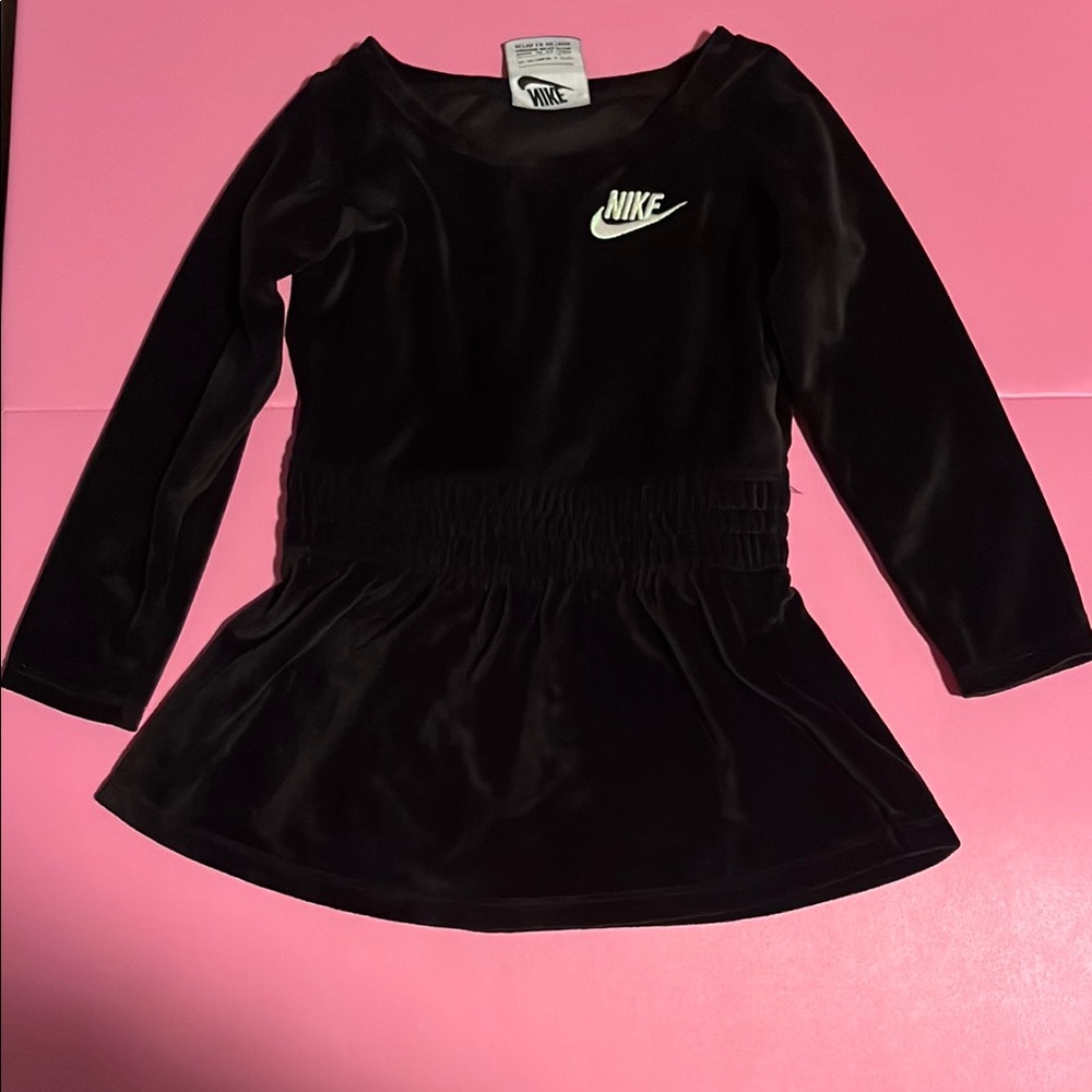 Nike Black Long Sleeve Dress with Logo